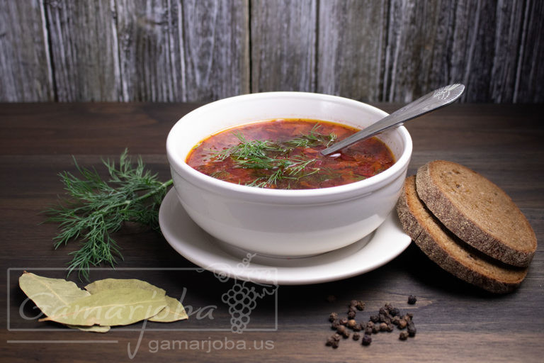 Borscht – beet soup (with beef)
