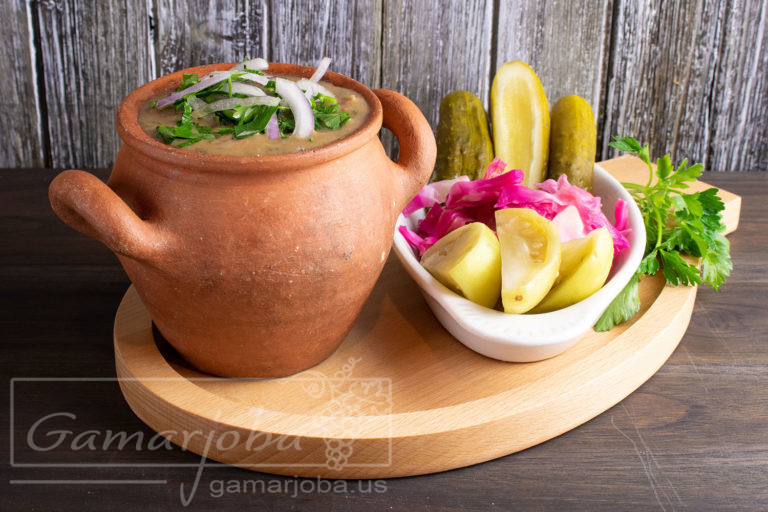 Lobio – Beans with Walnuts and Pickles